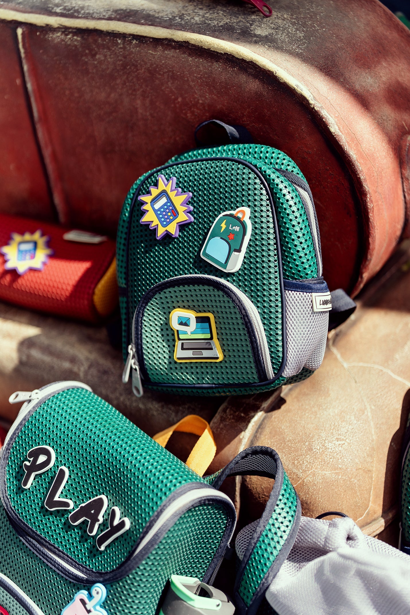 Little Starter Backpack Multi Green with Nimix Cosmos Set